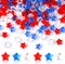 300pcs Patriotic Red Clear Blue Star Acrylic Crystals Gems Table Scatter Vase Filler for 4th of July Independence Day Veterans Memorial Day Birthday DIY Crafts Home Party Decorations